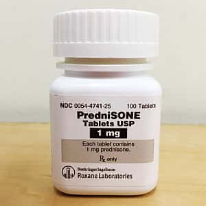 A bottle of PredniSONE 1mg, short-term steroid use, prednisone side effects